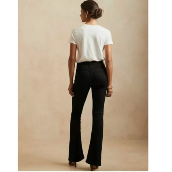 NEW Banana Republic High Rise Flare Soft Sculpt Jeans Size 25/0 #746783 RT$120 - Picture 4 of 12